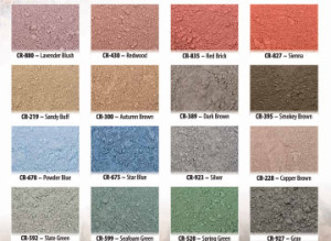 poudre estampage choix couleurs béton